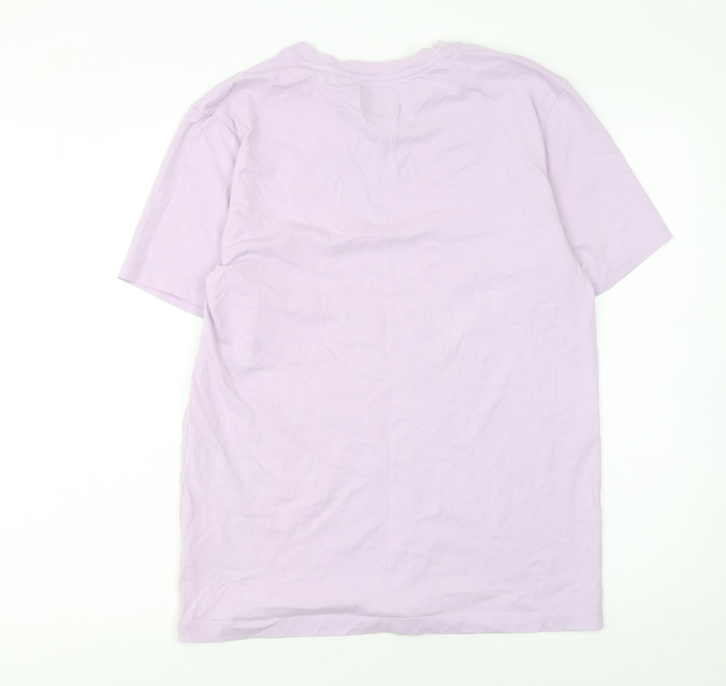 Womens UK Size S Carpe Omnia Purple Basic T-Shirt
