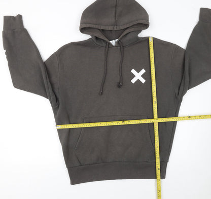Mens UK Size S COLLUSION Brown Pullover Hoodie