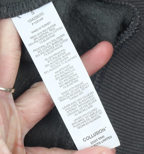 Mens UK Size S COLLUSION Brown Pullover Hoodie