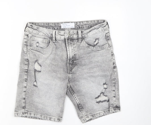 Mens UK Size 30 Bershka Slim Fit Shorts Shorts