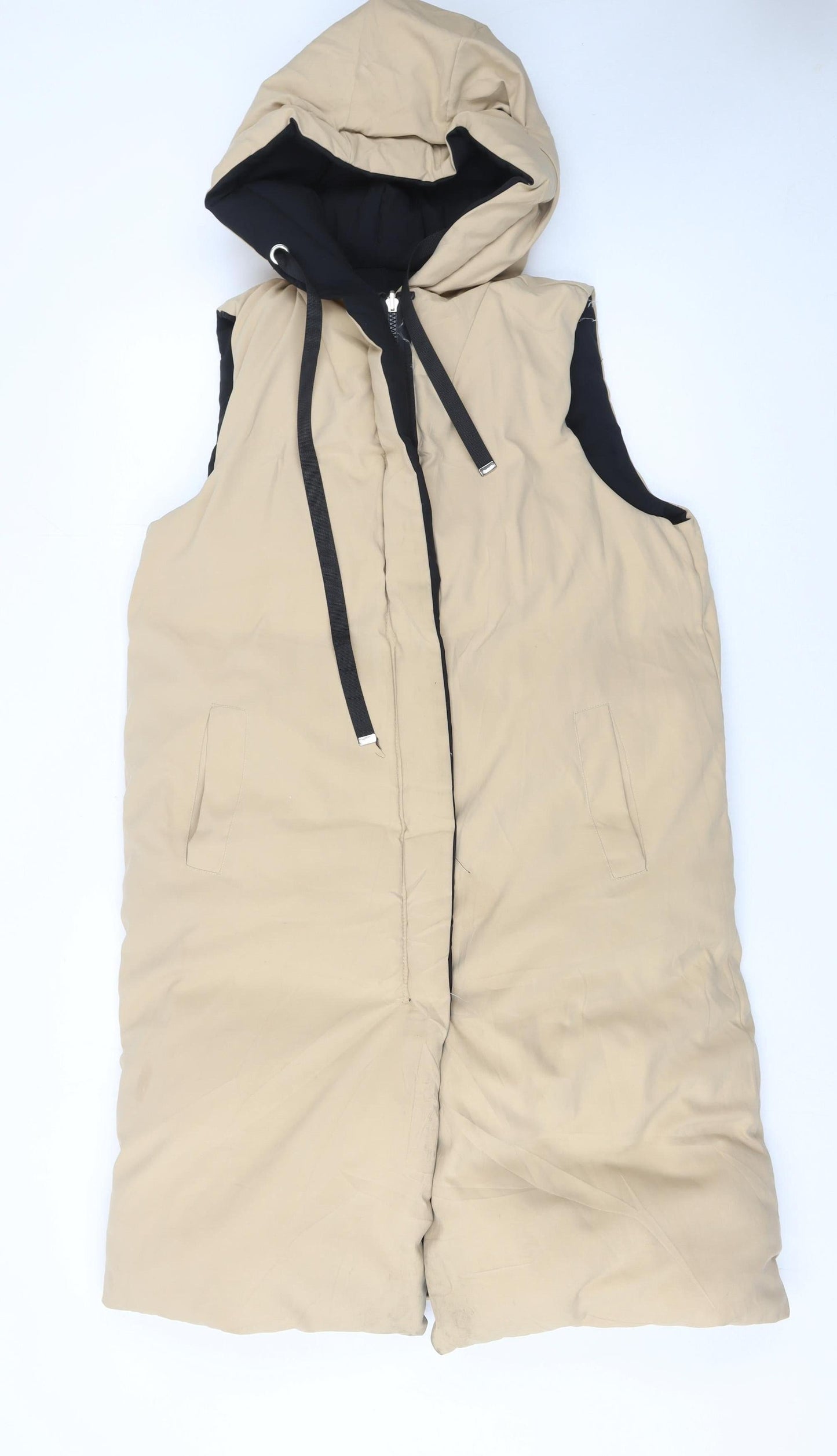 Womens UK Size L Misspap Beige Puffer Jacket