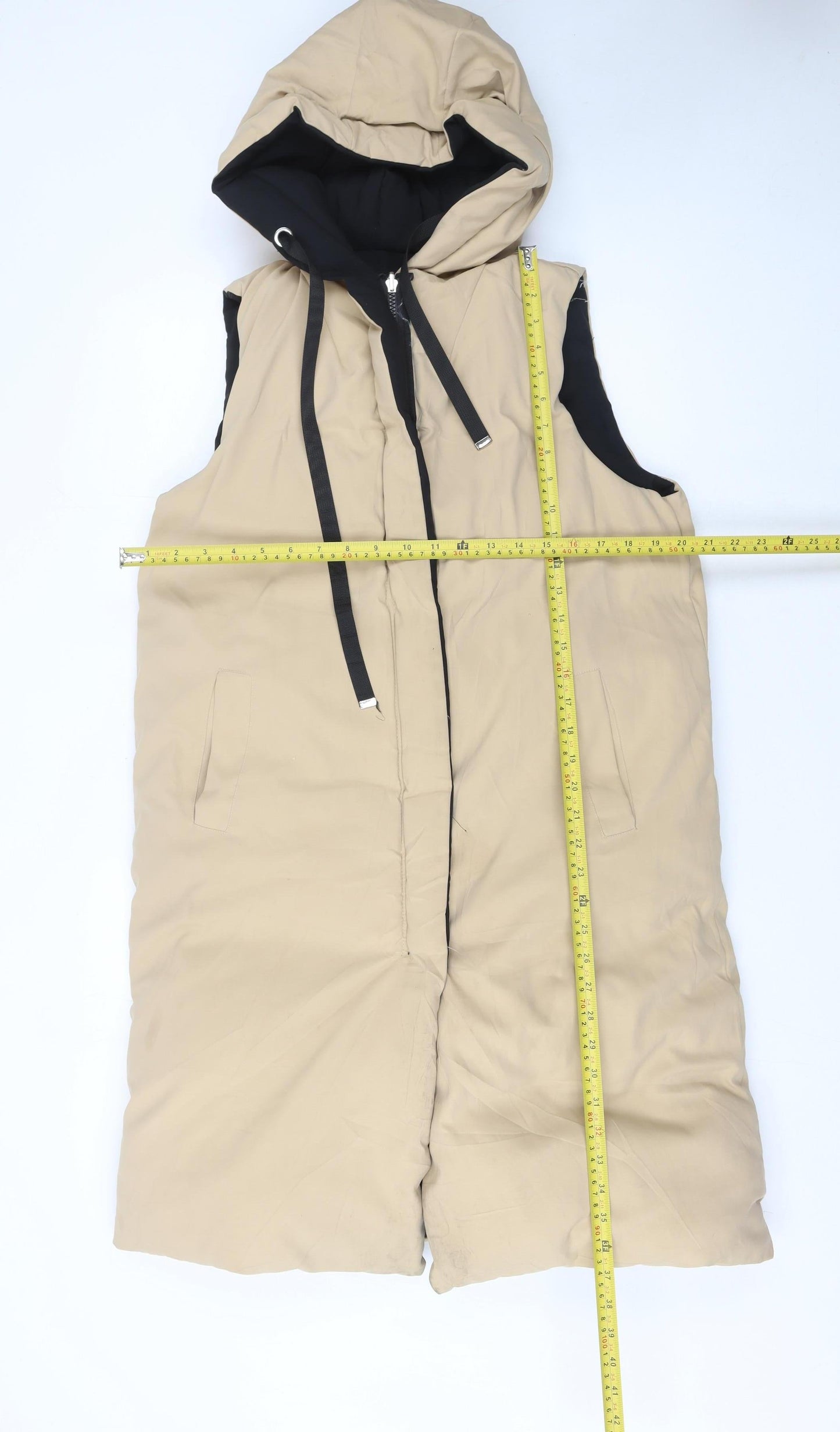Womens UK Size L Misspap Beige Puffer Jacket