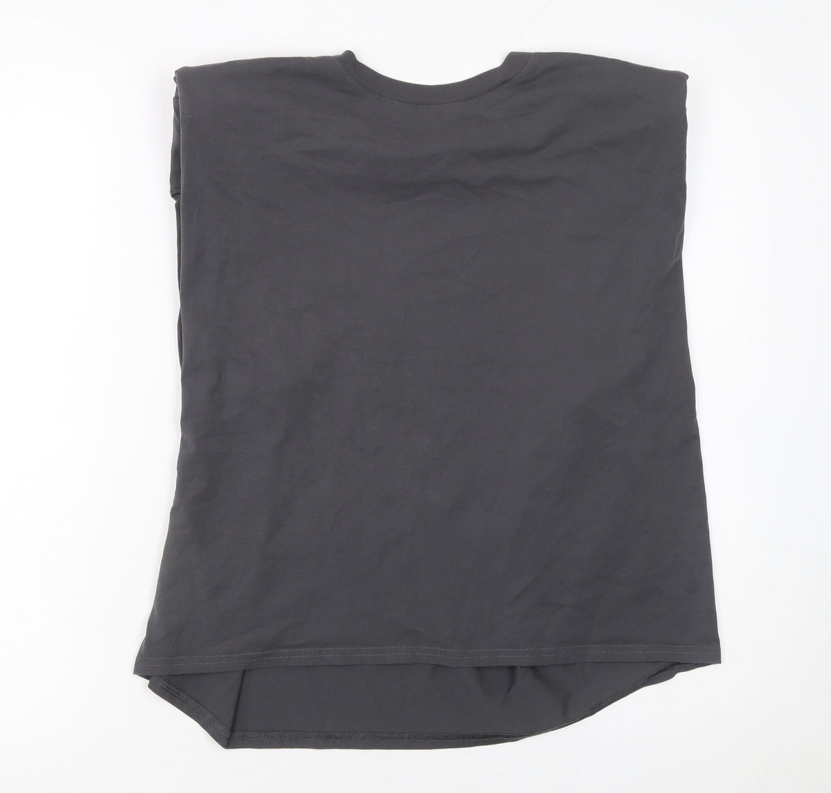 4th & Reckless Womens Black Sleeveless Cotton Basic T-Shirt L