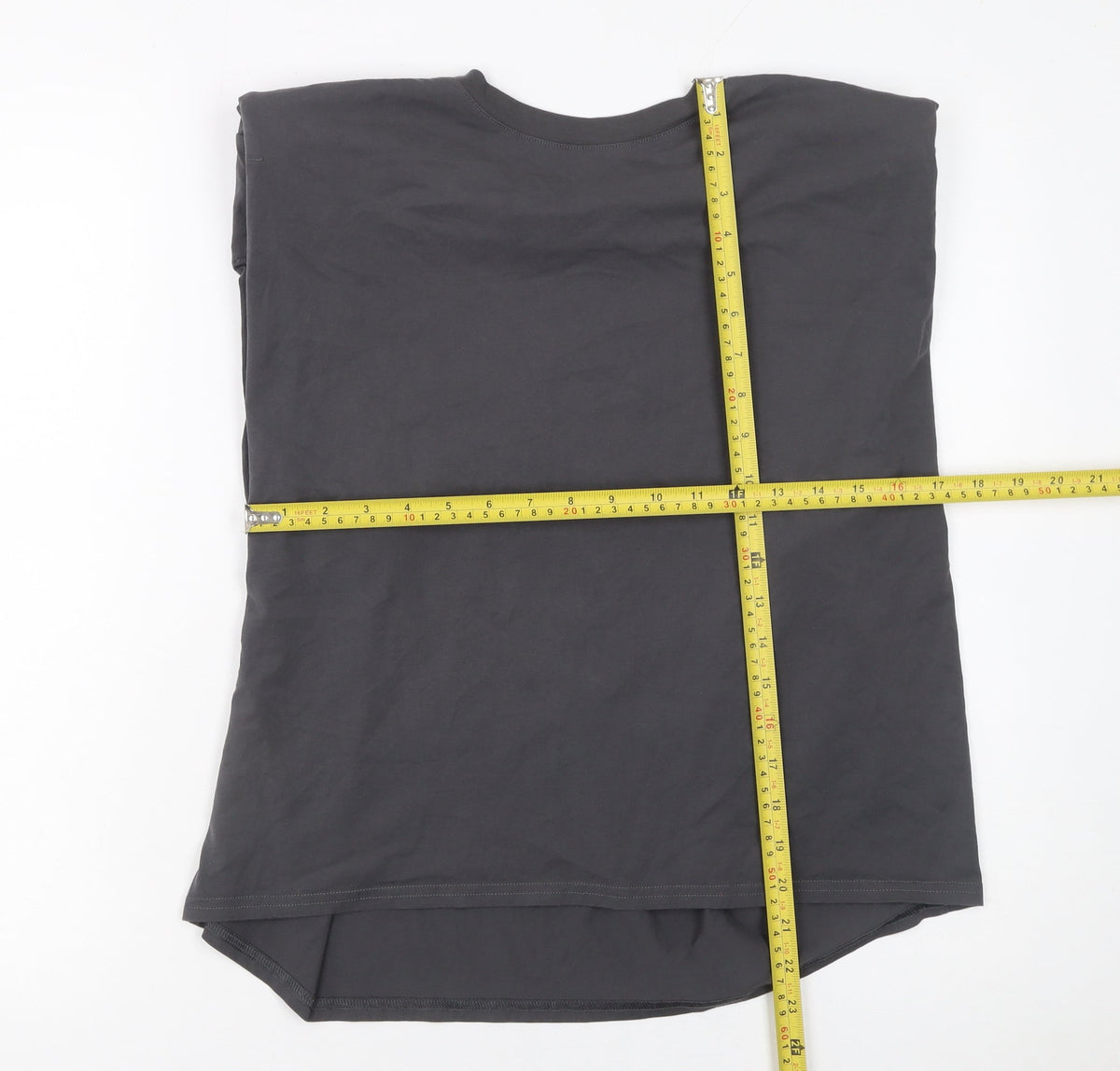 4th & Reckless Womens Black Sleeveless Cotton Basic T-Shirt L
