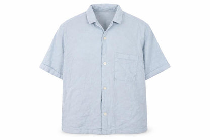H&M Men’s Blue Regular Fit Short Sleeve Button-Up Shirt XL