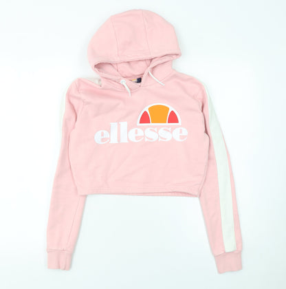 Womens UK Size 6 ellesse Pink Pullover Hoodie