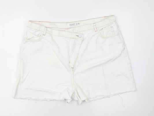 Womens UK Size 18 RE_STYLD Regular Fit Cut-Off Shorts