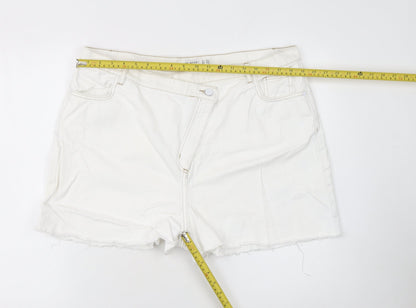 Womens UK Size 18 RE_STYLD Regular Fit Cut-Off Shorts
