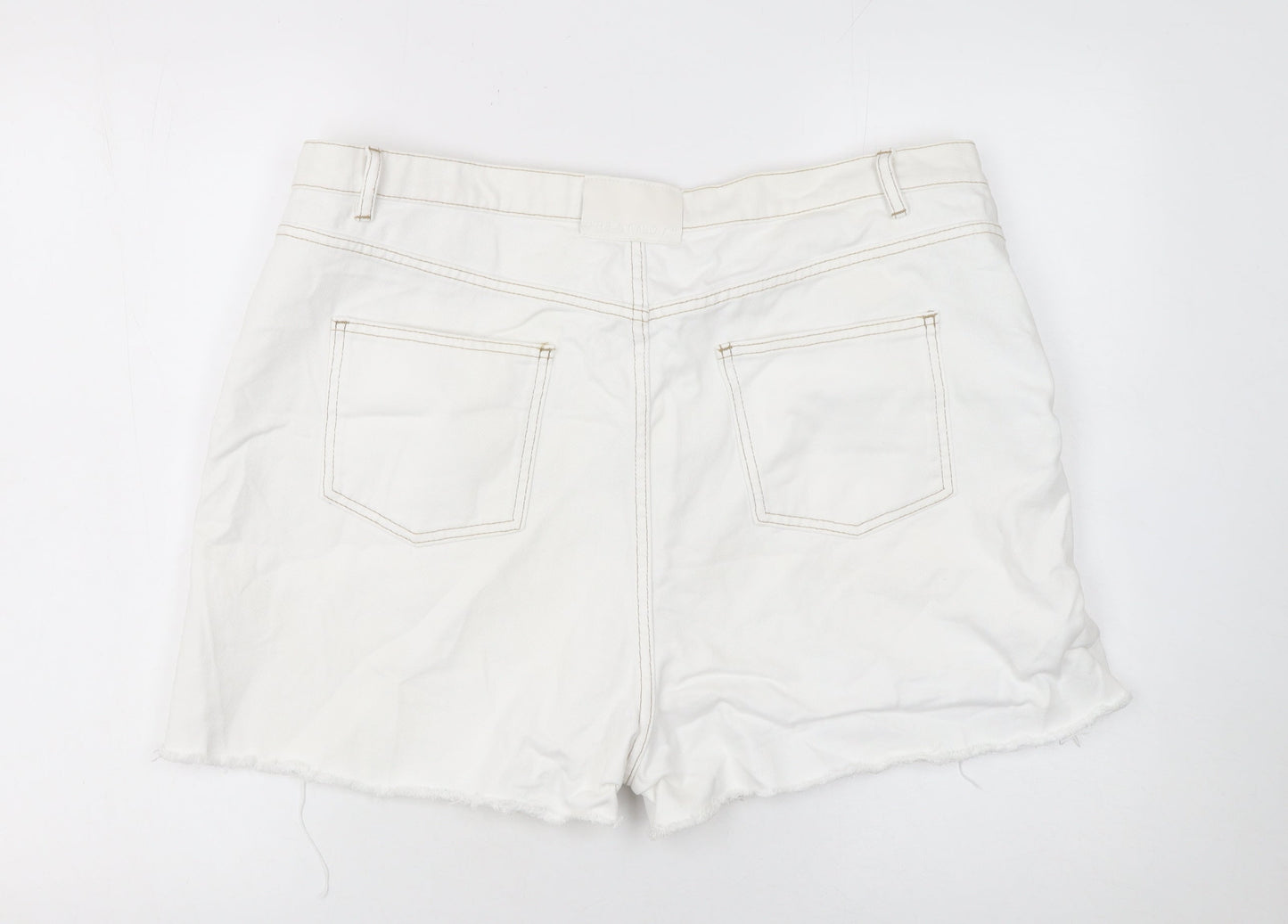 Womens UK Size 18 RE_STYLD Regular Fit Cut-Off Shorts