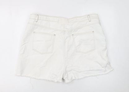 Womens UK Size 18 RE_STYLD Regular Fit Cut-Off Shorts