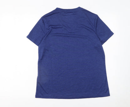 Womens UK Size 10 US PRO Blue Gym & Training Running & Jogging Yoga T-Shirt