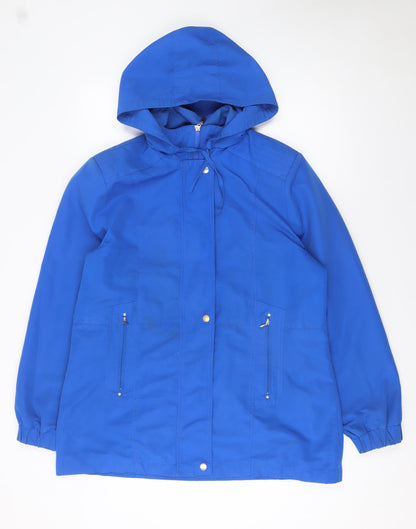Womens UK Size 14 Betty Kay London Blue Rain Coat