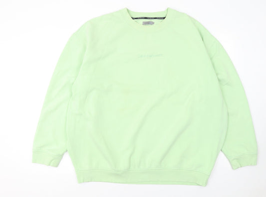 Womens UK Size L Calvin Klein Jeans Green Pullover Sweatshirt