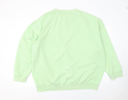 Womens UK Size L Calvin Klein Jeans Green Pullover Sweatshirt