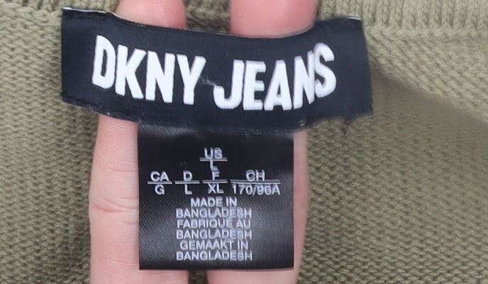Womens UK Size 14 DKNY Jeans Green Vest Jumper