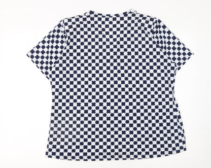 Womens UK Size 14 Mer & Sud Blue Basic Blouse