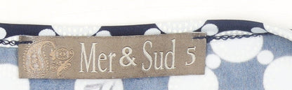 Womens UK Size 14 Mer & Sud Blue Basic Blouse