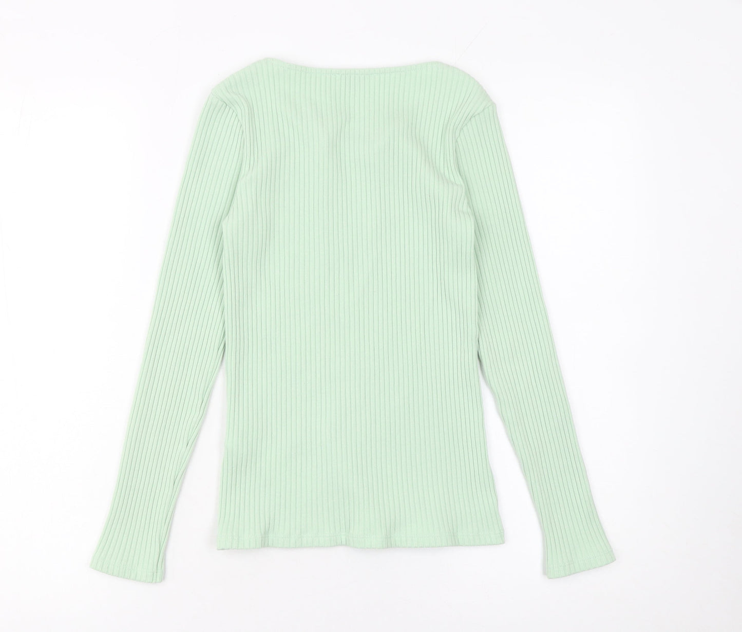 Womens UK Size XS Salsa Jeans Green Basic T-Shirt