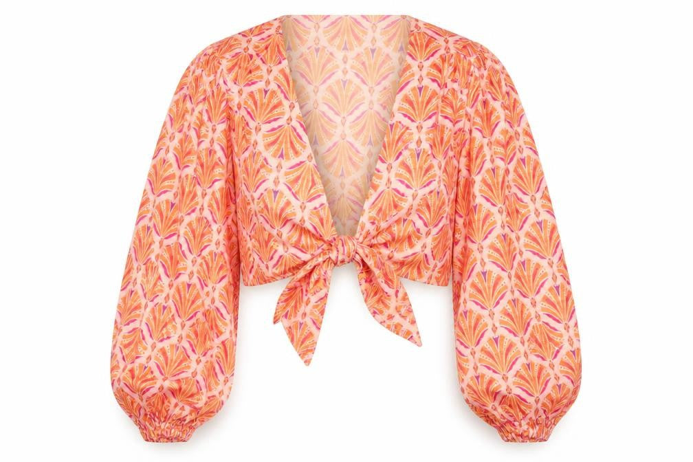 Womens UK Size 16 River Island Pink Cropped Blouse
