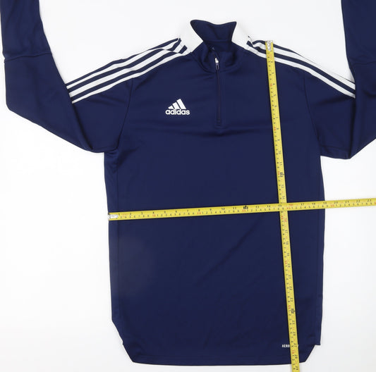 Mens UK Size M adidas Blue Pullover Sweatshirt