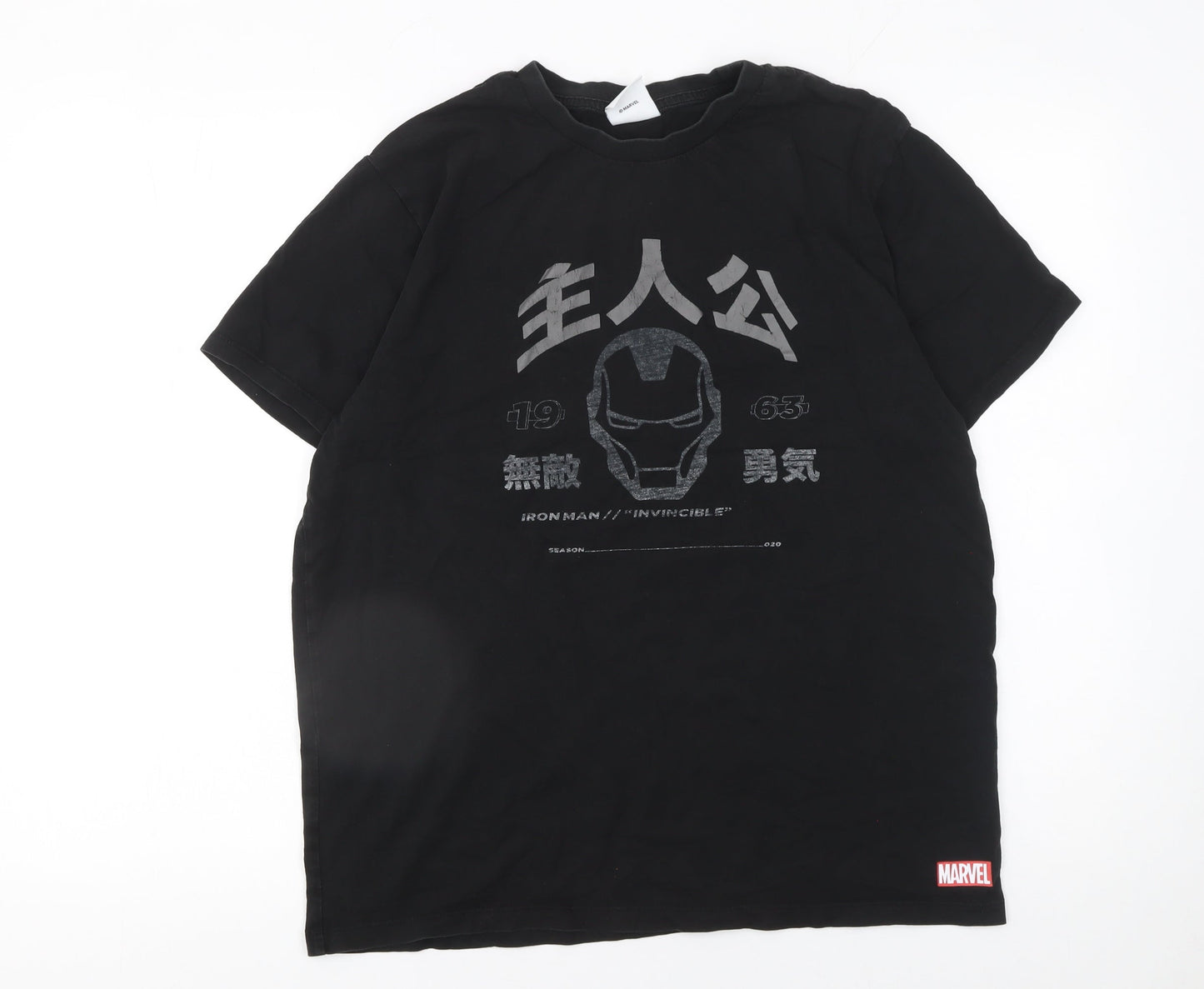 Mens UK Size M Marvel Black  T-Shirt