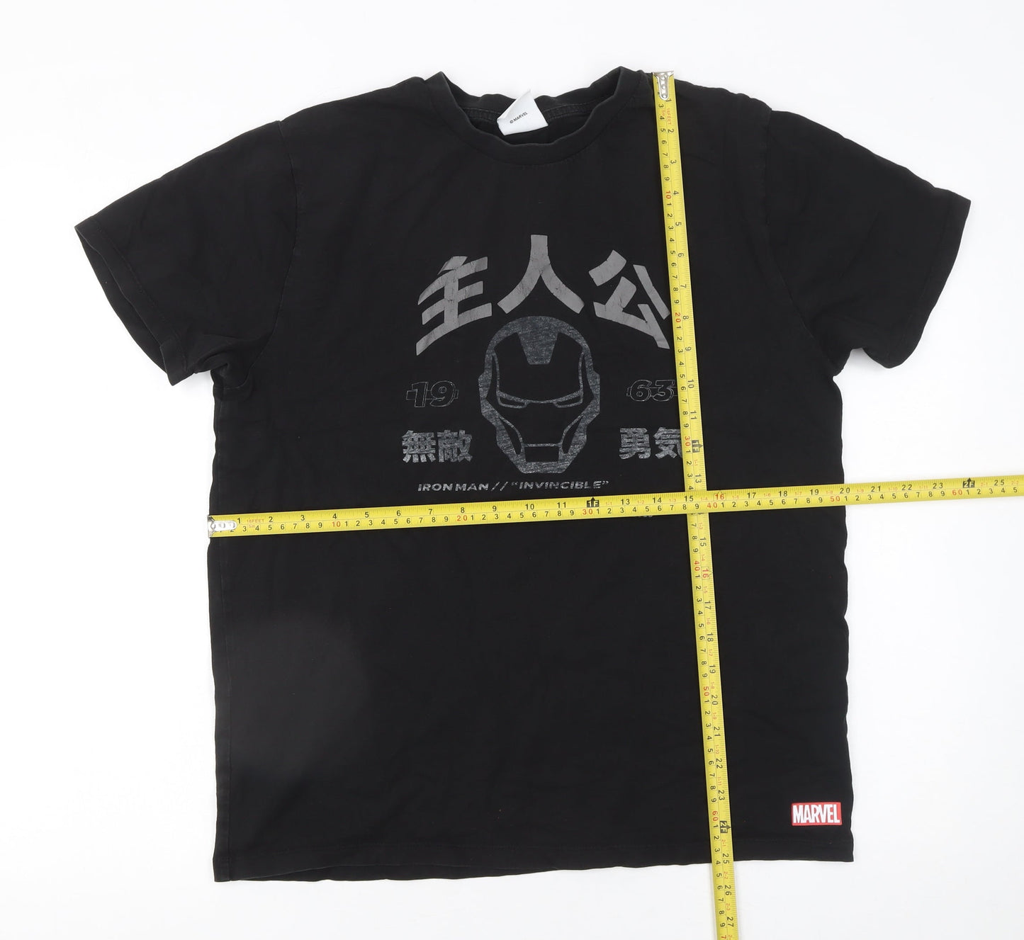 Mens UK Size M Marvel Black  T-Shirt