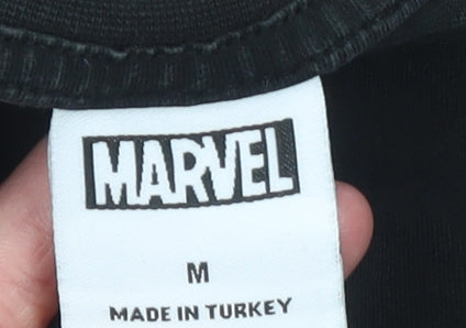 Mens UK Size M Marvel Black  T-Shirt