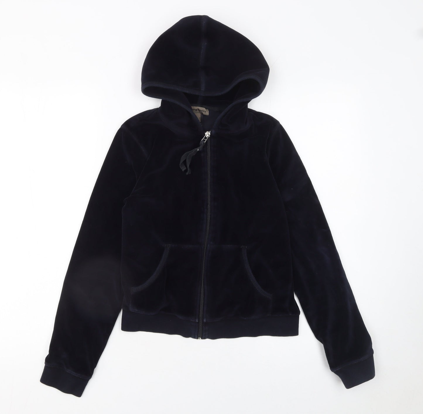 Womens UK Size 10 MNG Basics Black Full Zip Hoodie