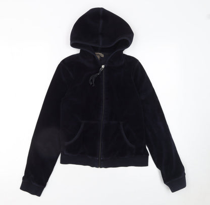 Womens UK Size 10 MNG Basics Black Full Zip Hoodie