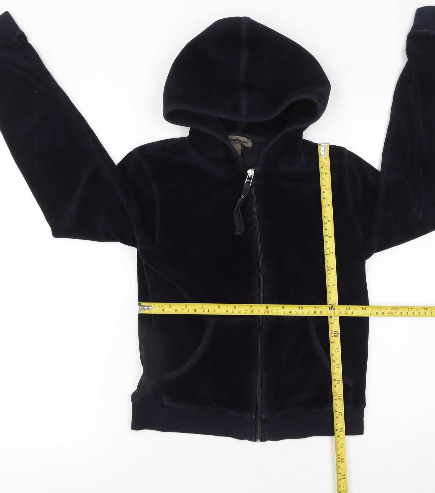 Womens UK Size 10 MNG Basics Black Full Zip Hoodie