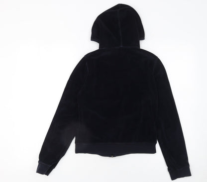 Womens UK Size 10 MNG Basics Black Full Zip Hoodie