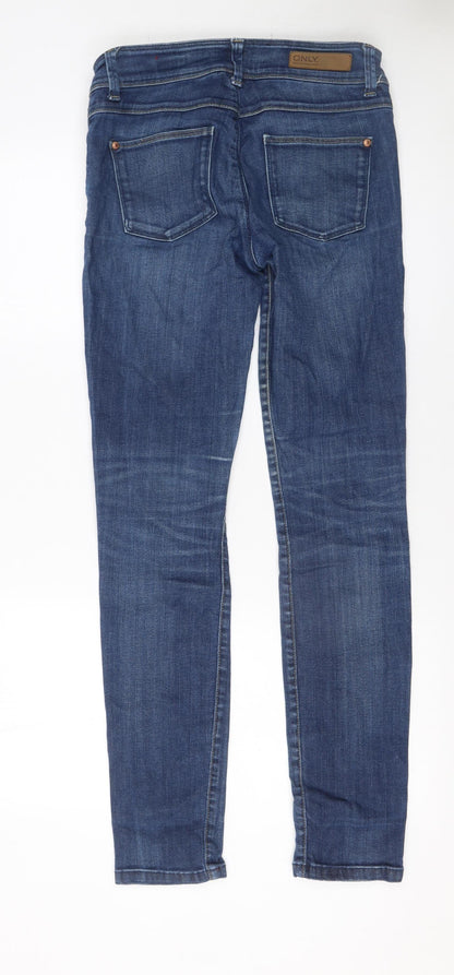 Womens UK Size 12 Only Regular Fit Skinny Blue Jeans