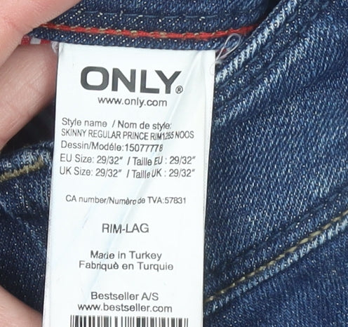 Womens UK Size 12 Only Regular Fit Skinny Blue Jeans