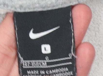 Boys UK Size L Nike Grey Full Zip Hoodie