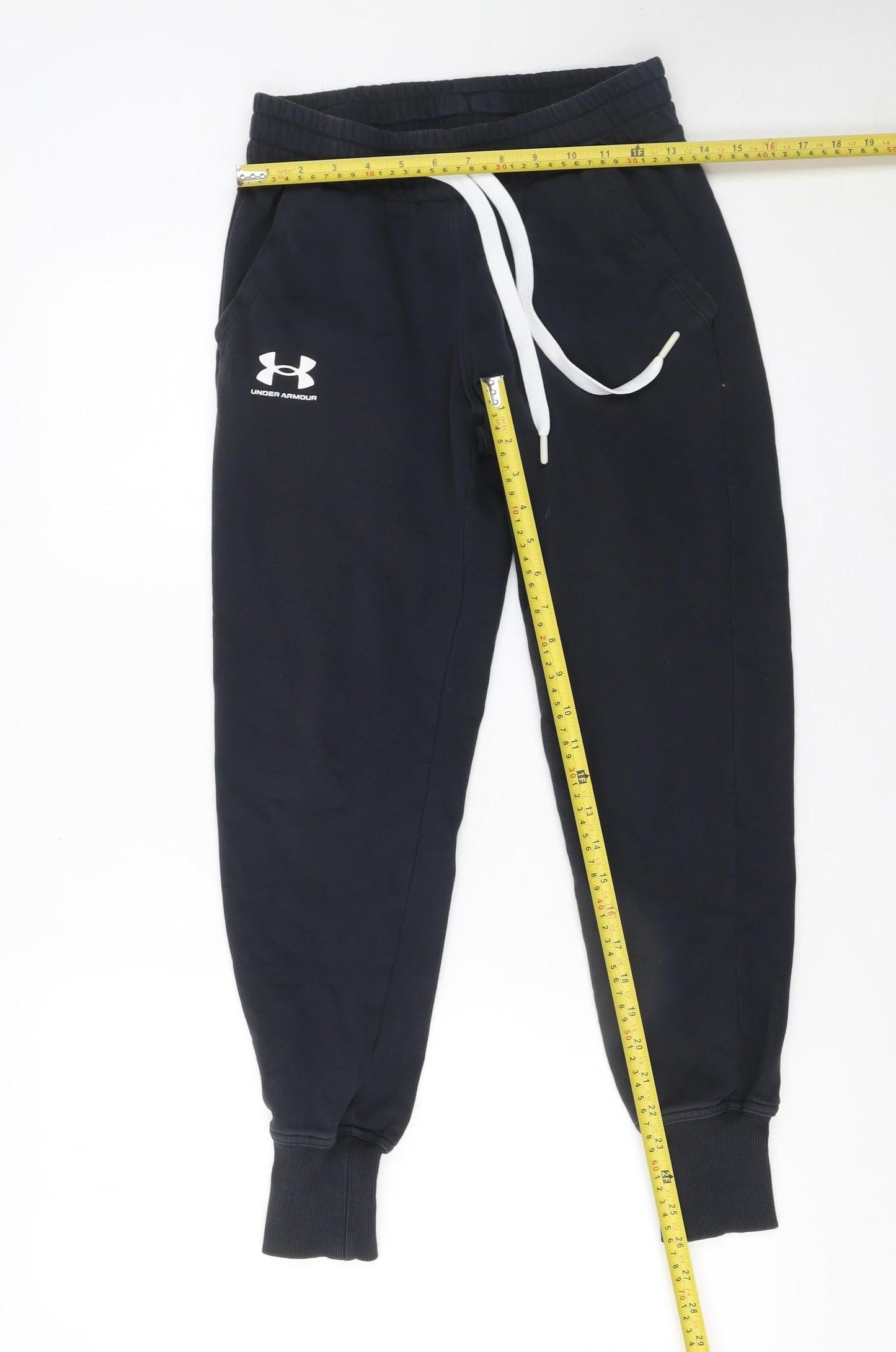 Womens UK Size XS Under armour Relaxed Fit Jogger Black Trousers