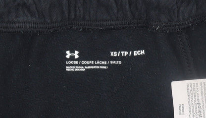 Womens UK Size XS Under armour Relaxed Fit Jogger Black Trousers