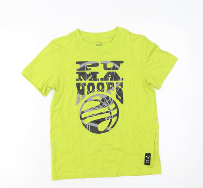 Boys UK Size 11-12 Years PUMA Yellow Basic T-Shirt
