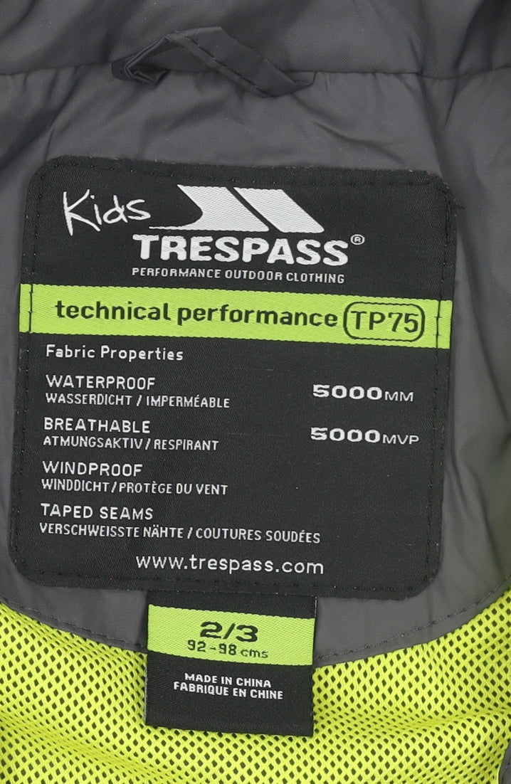 Boys UK Size 2-3 Years Trespass Grey Rain Coat