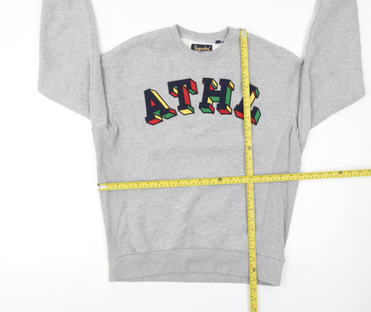Womens UK Size 6 Superdry Grey Pullover Sweatshirt