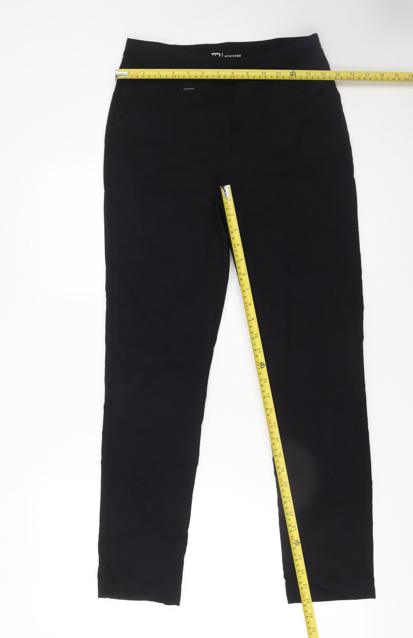 Womens UK Size S EP New York Slim Fit Casual Workwear Travel Black Trousers