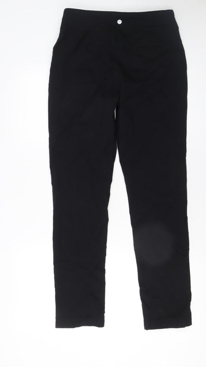 Womens UK Size S EP New York Slim Fit Casual Workwear Travel Black Trousers