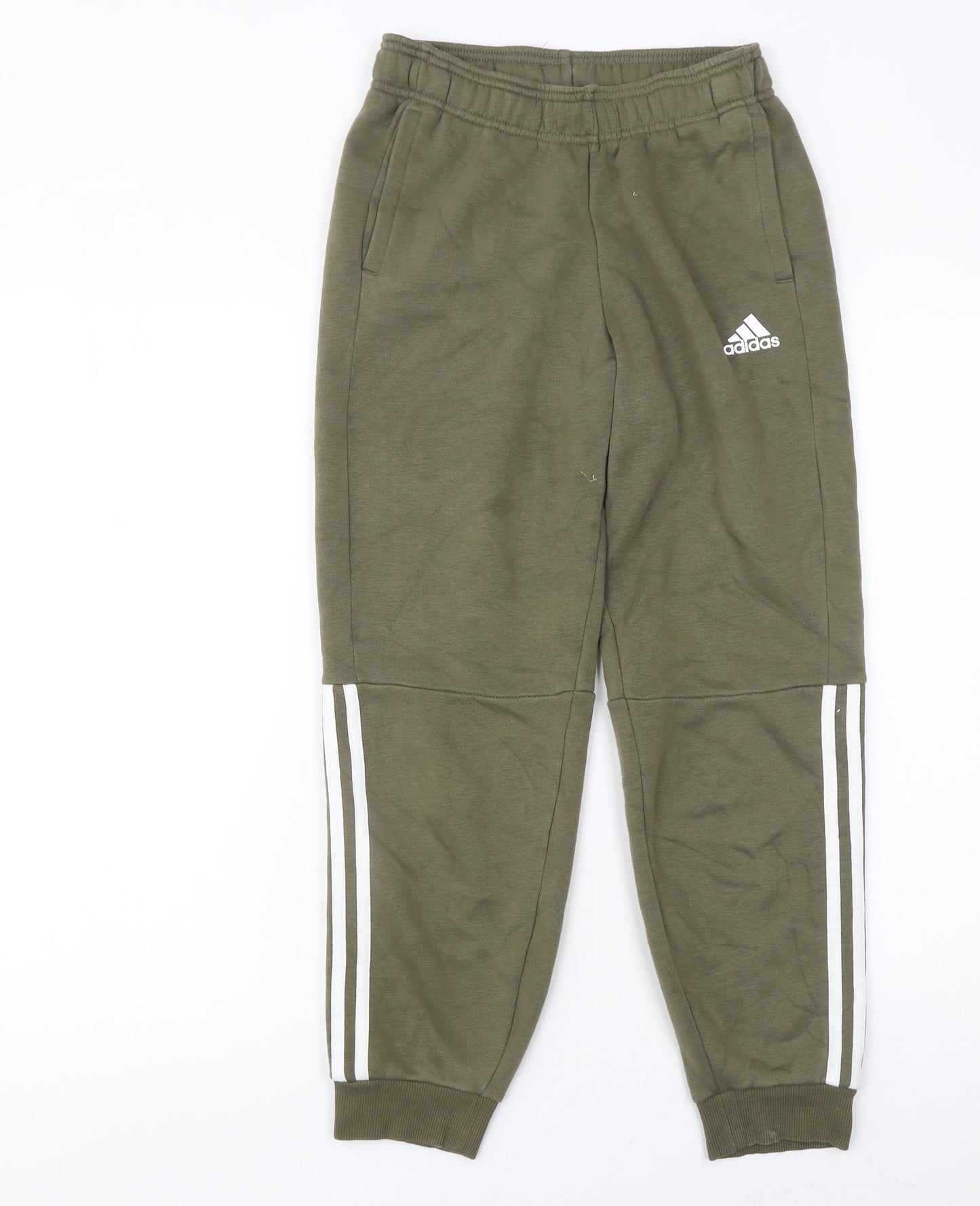 Boys UK Size 11-12 Years adidas Regular Fit Jogger Green Trousers