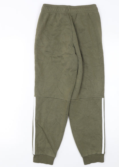 Boys UK Size 11-12 Years adidas Regular Fit Jogger Green Trousers