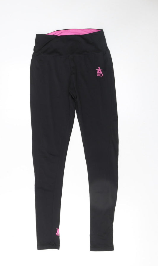Womens UK Size S Grilla Slim Fit Leggings Black Leggings