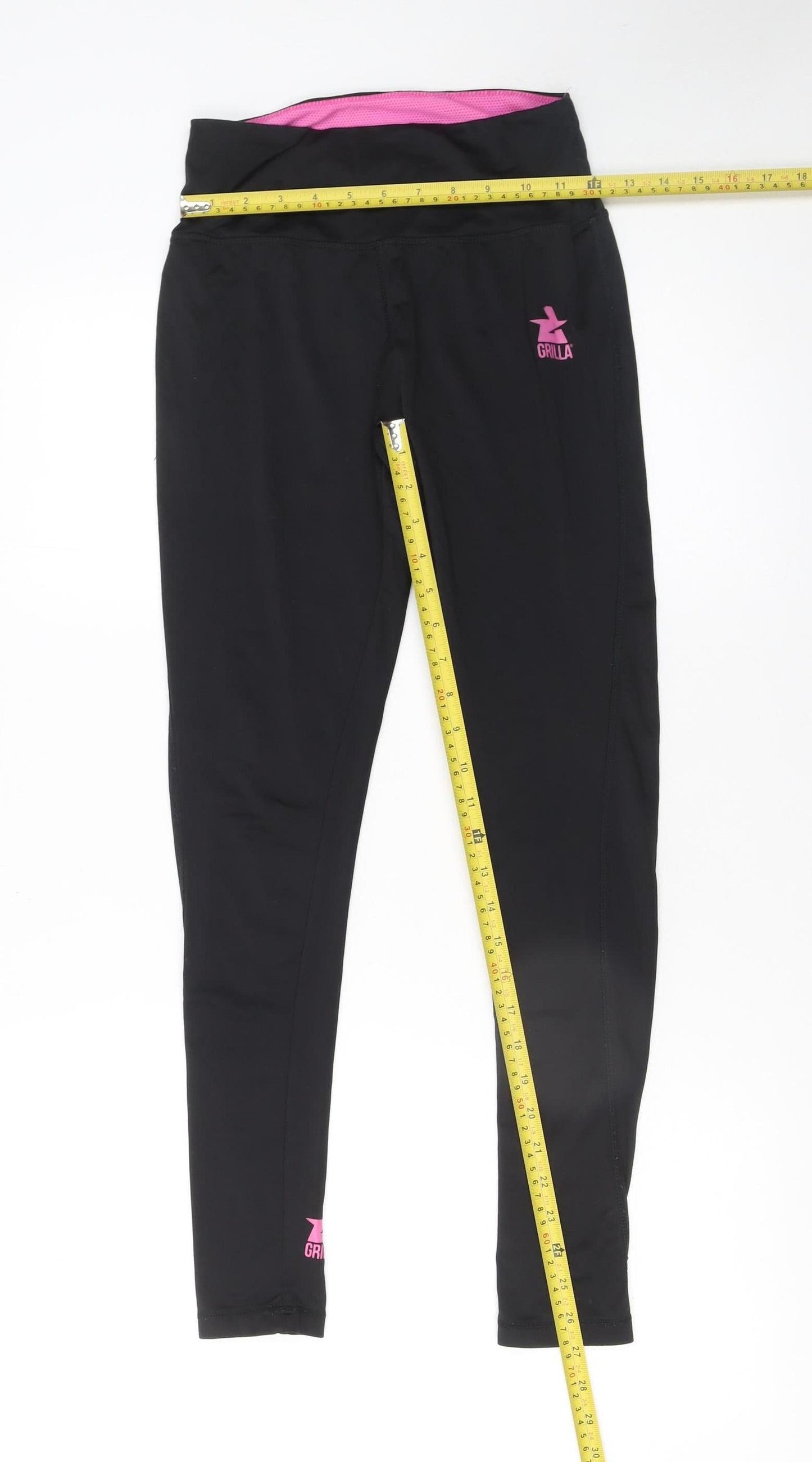 Womens UK Size S Grilla Slim Fit Leggings Black Leggings
