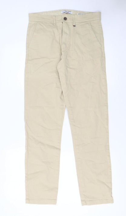 Mens UK Size 30R U.S. Polo Assn. Regular Fit Chino Beige Trousers