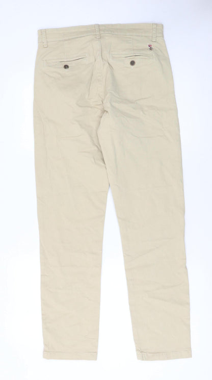 Mens UK Size 30R U.S. Polo Assn. Regular Fit Chino Beige Trousers