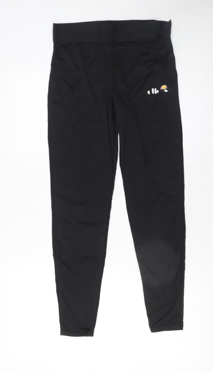 Womens UK Size 12 ellesse Slim Fit Leggings Black Leggings
