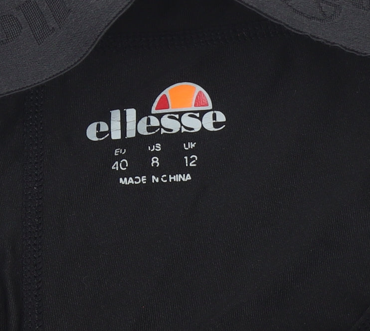 Womens UK Size 12 ellesse Slim Fit Leggings Black Leggings