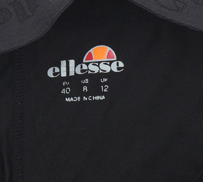 Womens UK Size 12 ellesse Slim Fit Leggings Black Leggings